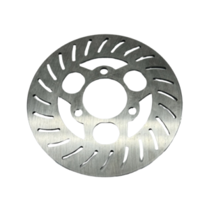 A circular metal brake disc named "Rotor - Enginetic 1/8" x 6"", featuring a series of curved slots and holes for attachment.