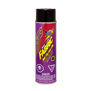 A can of Klotz Air Filter Oil - Spray featuring a purple and black design, displaying warning icons for flammability and toxicity. The can's net weight is 15.75 oz (432 grams).