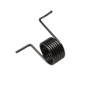 The Clone Top Plate Torsion Spring is a coiled metal spring with two extended, bent ends.