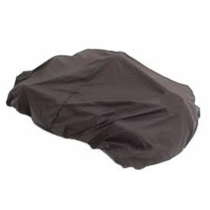 A versatile, black Kart Cover - Universal for Flat Karts draped over an unidentified object.