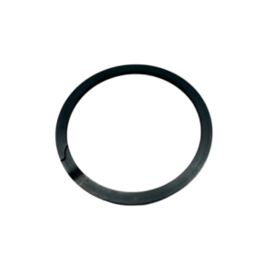 A 1-1/2" Spiral Snap Ring for Bully & BA Drivers, black in color and circular in shape with a small gap, viewed from above against a white background.