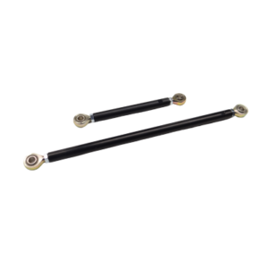 Two 6" Left Hand Tie Rod Assemblies for Pursuit & Xpect with spherical rod ends on both sides, oriented horizontally against a white background.