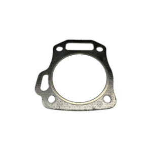 The Gasket - Clone Head is a metal automotive gasket featuring a round central opening and four bolt holes, set against a white background.