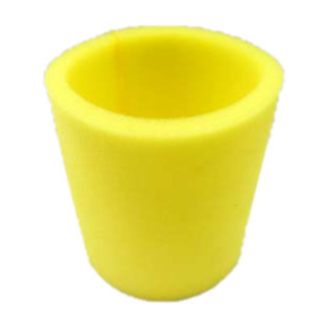 A bright yellow Foam Pre-Filter, designed to fit K&N Clone Filters, is shown against a white background.