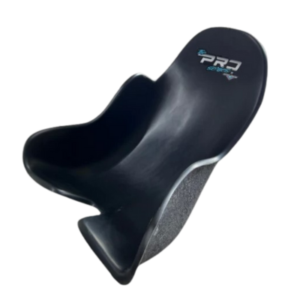 A Chavous Pro Series Seat Options racing seat in black, featuring side bolsters and a textured back.