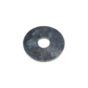 A Fender Washer 5/16" is a metal flat washer with a central hole, commonly used in construction and machinery to distribute the load of a threaded fastener.