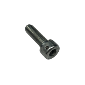 A Socket Head Cap Screw - HEAD Drilled 1" Long, featuring a cylindrical head and Phillips drive, displayed against a plain white background.