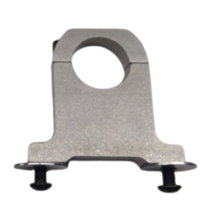 A Champ Kart Wing Mounts 2" metal bracket with a circular cutout, featuring two bolts at the bottom corners.