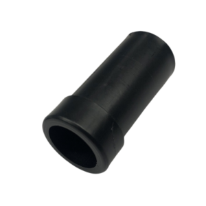 A black cylindrical Nerf Bar Bushing made of plastic with a slightly wider base.