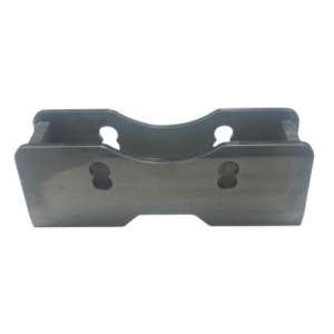 A Bearing Hanger - Pursuit & Xpect featuring a curved middle section and four holes for mounting.