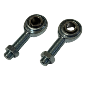 Two Standard Rod End and Jam Nut Kits for 1 Tie Rod on a white background. Each kit includes a threaded rod and a spherical swivel joint.